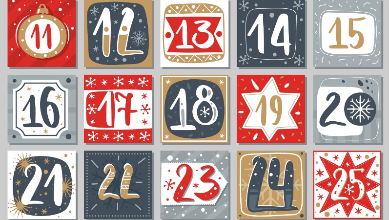 Bunter Adventskalender.